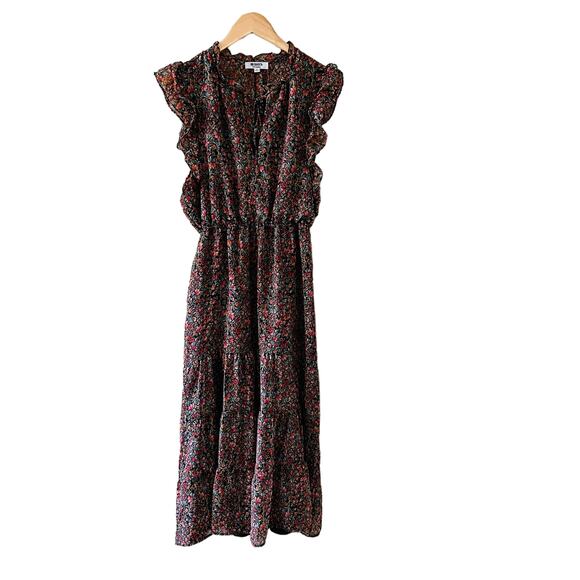 BB Dakota Steve Madden Floral Ruffle Dress Size Large Multicolored - Picture 2 of 9